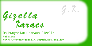 gizella karacs business card